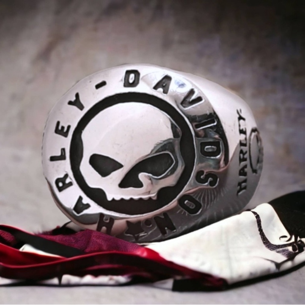 - - Harley Willie G Skull Men’s Rings - Picture 4 of 7